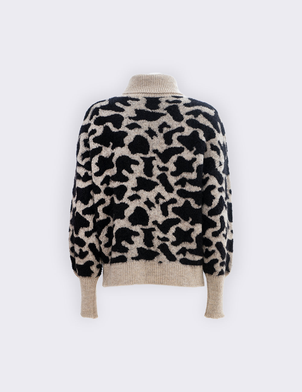 High neck mixed wool sweater