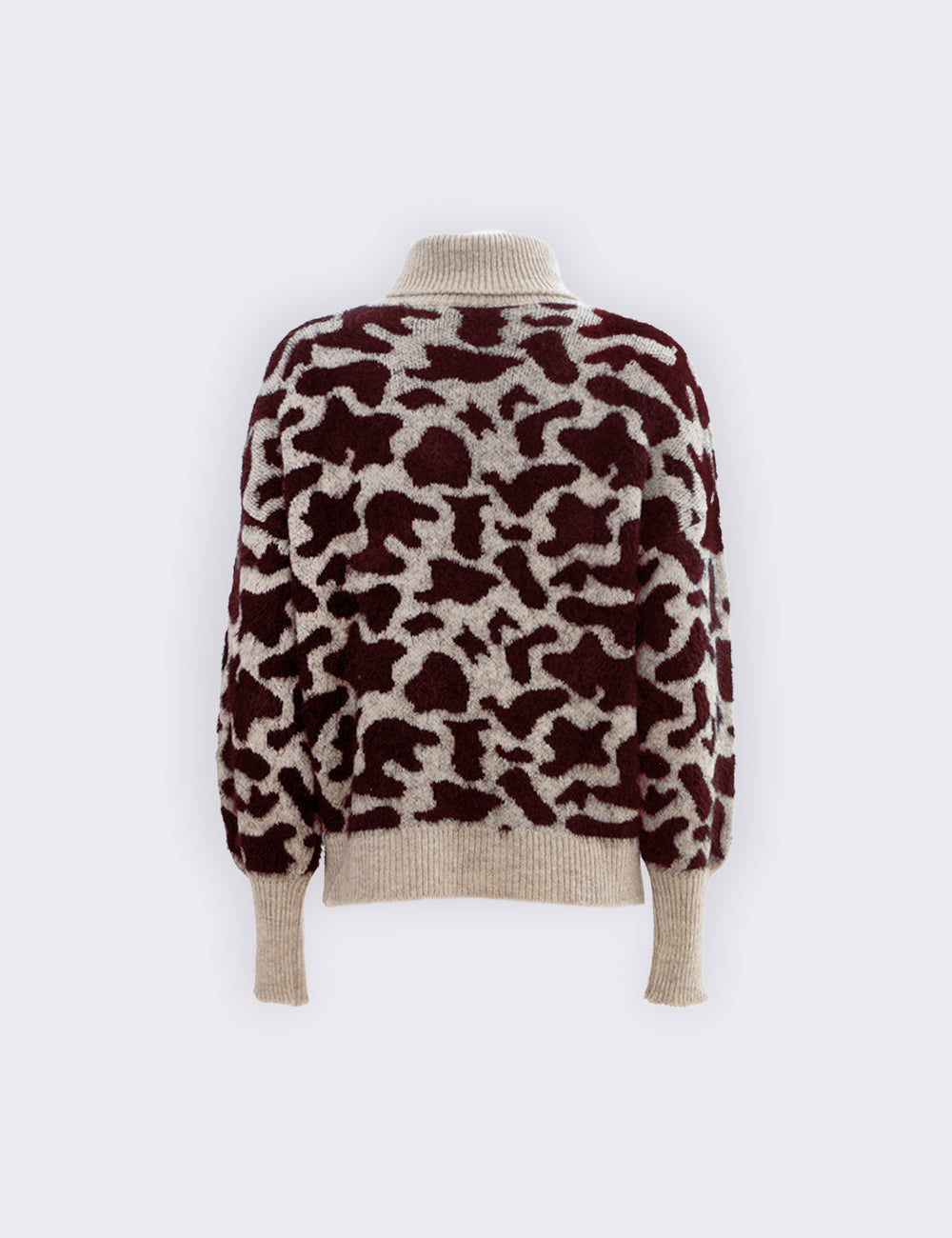 High neck mixed wool sweater