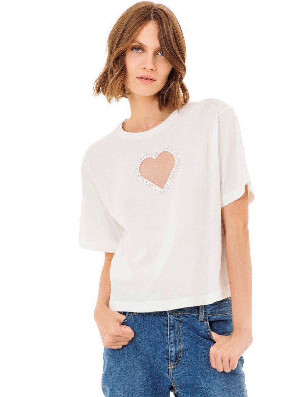 T-shirt with heart insert